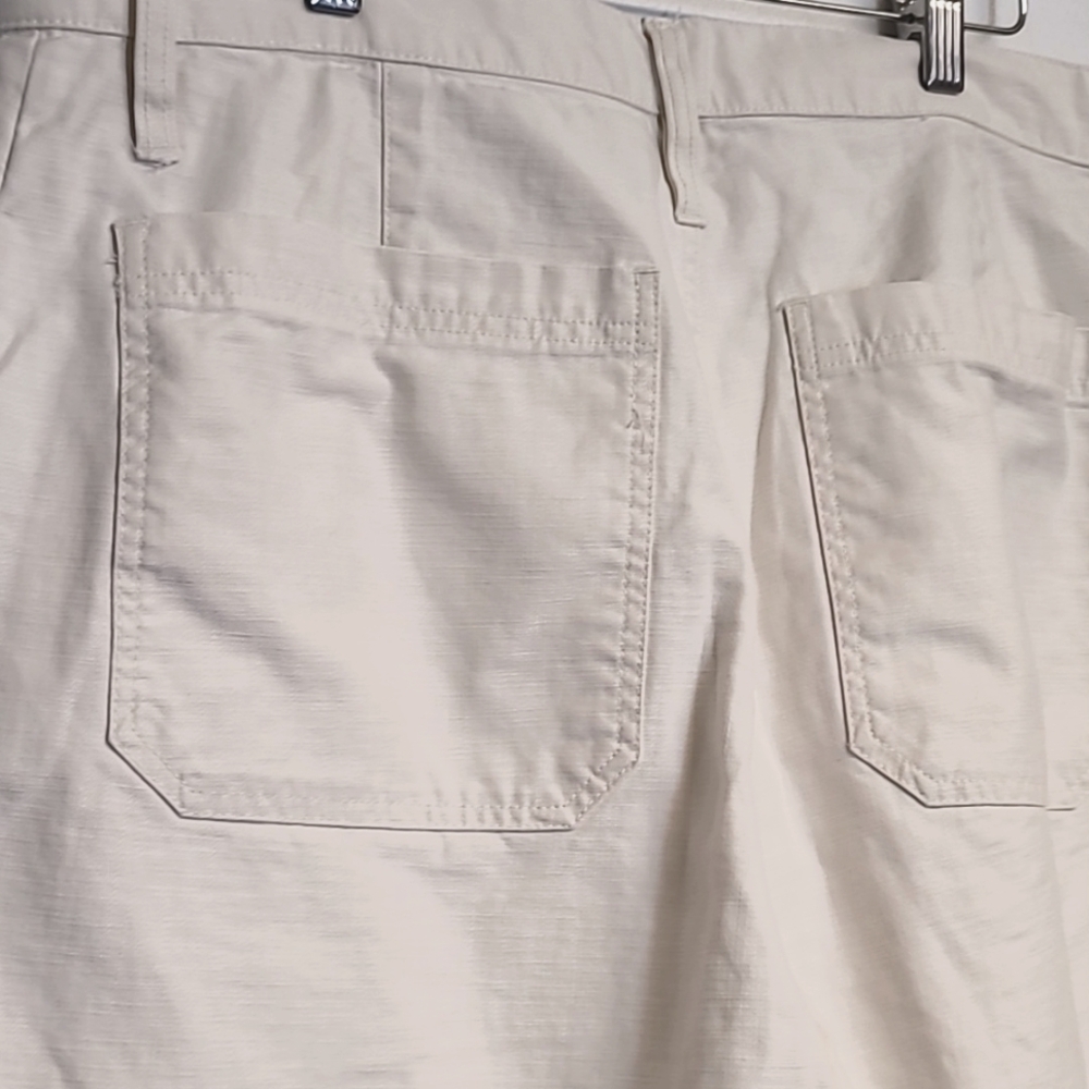 J. Crew Cream Wide-Leg Button-Fly Crop Pants 32 - Picture 6 of 7